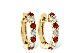 A056-21021: EARRINGS .64 RUBY 1.05 TGW