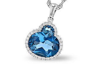 A328-06530: NECK 2.86 LONDON BLUE TOPAZ 3.00 TGW (10X8 OVAL)
