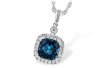 B244-37367: NECK 1.63 LONDON BLUE TOPAZ 1.80 TGW (7MM LBT)