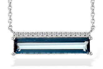 B245-32867: NECK 2.70 LONDON BLUE TOPAZ 2.80 TGW