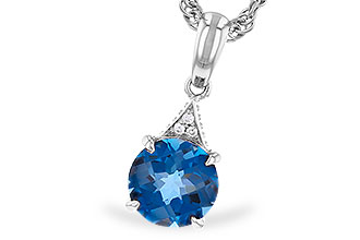 B328-95576: NECK 1.60 LONDON BLUE TOPAZ 1.61 TGW (7MM RD)