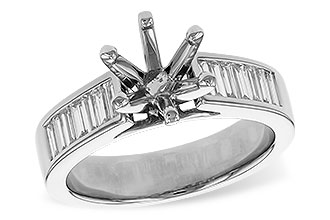 B329-81967: LDS SEMI DIA RG .50 TW BAGUETTES