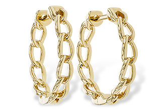 B329-82867: GOLD EARRINGS (18MM)