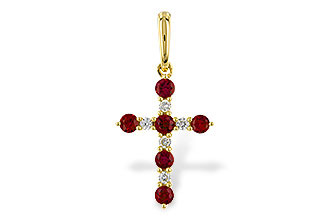 B329-83785: PENDANT .34 TW RUBY .42 TGW