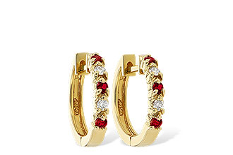 C056-21021: EARRINGS .17 RUBY .26 TGW