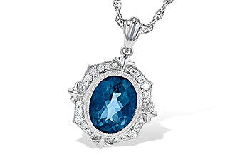 C245-34648: NECK 3.00 LONDON BLUE TOPAZ 3.16 TGW