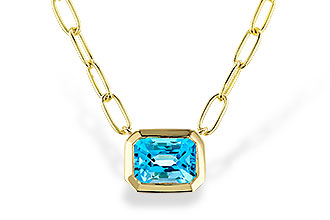 C329-87439: NECKLACE 1.20 SWISS BLUE TOPAZ (18")
