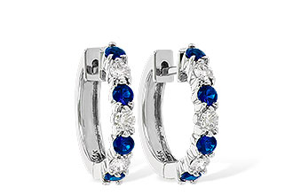 E056-21021: EARRINGS .64 SAPP 1.05 TGW
