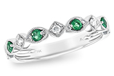F239-89266: LDS WED RG .15 EMERALD .21 TGW