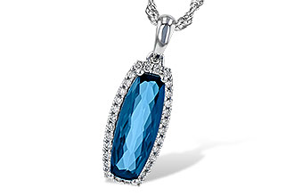 F245-34639: NECK 1.58 LONDON BLUE TOPAZ 1.70 TGW