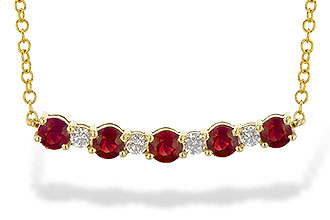 F245-35548: NECK .58 TW RUBY .70 TGW