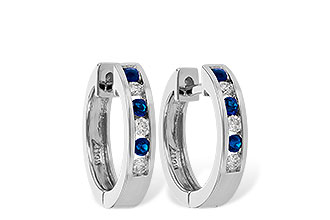 G056-21003: EARRINGS .16 SAPP .26 TGW