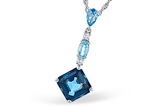 G328-02857: NECK 2.95 TW BLUE TOPAZ 3.00 TGW