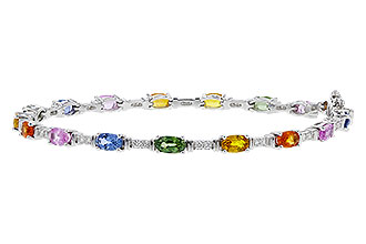 G329-83803: BRACELET 4.76 MULTI-COLOR SAPPH 5.08 TGW (7")