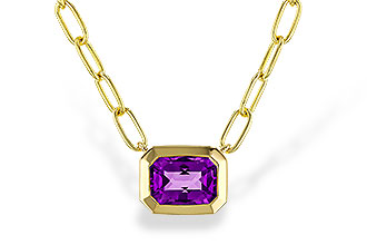 H329-87439: NECKLACE .82 AMETHYST (18")