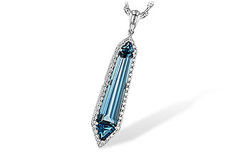 K245-27421: NECK 3.47 LONDON BLUE TOPAZ 3.70 TGW