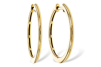 K329-89202: GOLD EARRINGS (24MM)