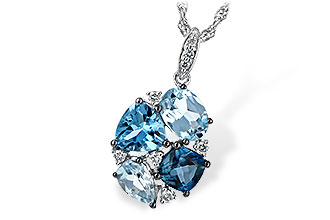 L244-37366: NECK 2.60 BLUE TOPAZ 2.70 TGW