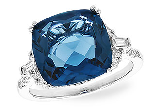 L328-94711: LDS RG 9.00 LONDON BLUE TOPAZ 9.25 TGW (12MM LBT)