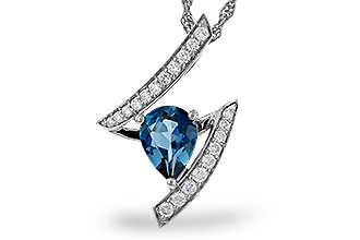 L329-82848: NECK 1.04 LONDON BLUE TOPAZ 1.23 TGW (8x6MM)