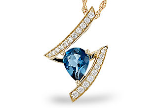L329-82848: NECK 1.04 LONDON BLUE TOPAZ 1.23 TGW (8x6MM)