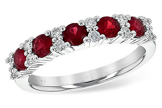 M245-28357: LDS WED RG .88 RUBY 1.12 TGW