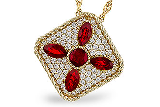 M329-86466: NECKLACE .81 TW RUBY 1.12 TGW